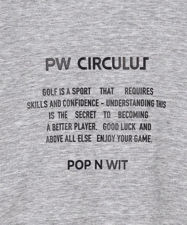 PW CIRCULUS 【WOMEN】ハーフジップ 裏毛スウェットトップス ゴルフウェア レディース グレー系