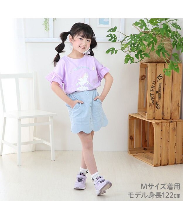 Mother garden マザーガーデン フリル袖 Ｔシャツ Ｍ/L サイズ 100～120cm 120～140cm 《ユニコーン/野いちご》 ユニコーン