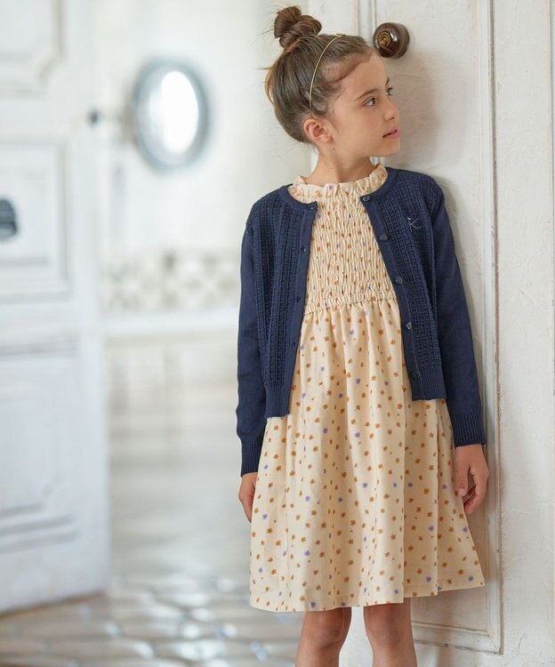 組曲 KIDS 【110-140cm】クラシック カーディガン ネイビー系