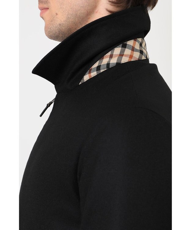 DAKS フラノステンカラーダウンジャケット ブラック