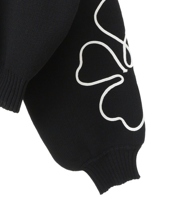 Green Parks ・ＥＬＥＮＣＡＲＥ　ＤＵＥ　コード刺繍花柄ニット Black