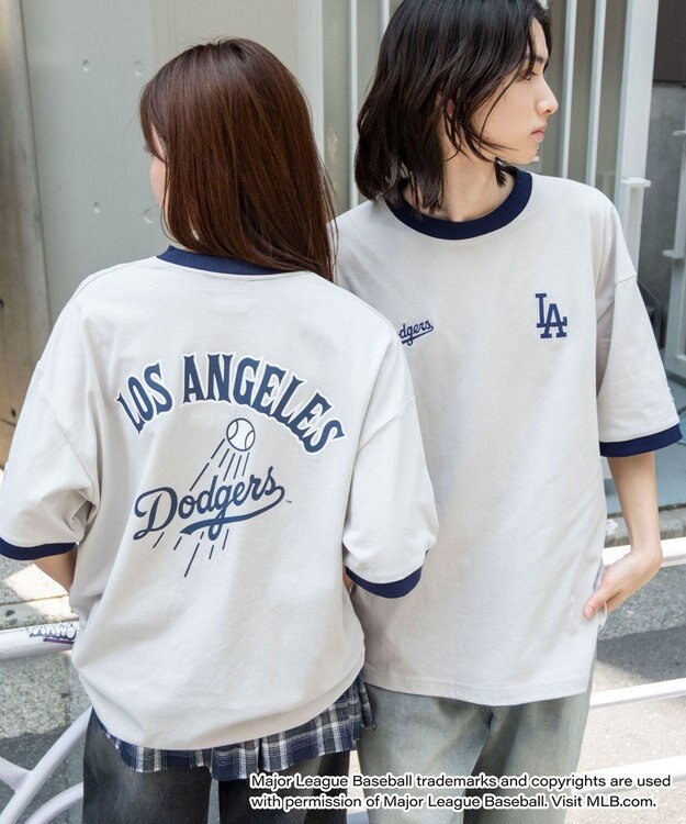 WEGO 【ユニセックス着用ITEM】別注MLBリンガーグラフィックT（SS） アッシュグレー