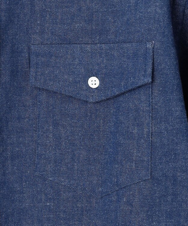 J.PRESS MEN パッチフラップ デニムシャツ /B.D. ネイビー系
