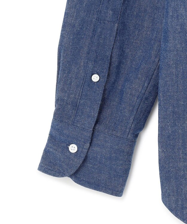 J.PRESS MEN パッチフラップ デニムシャツ /B.D. ネイビー系