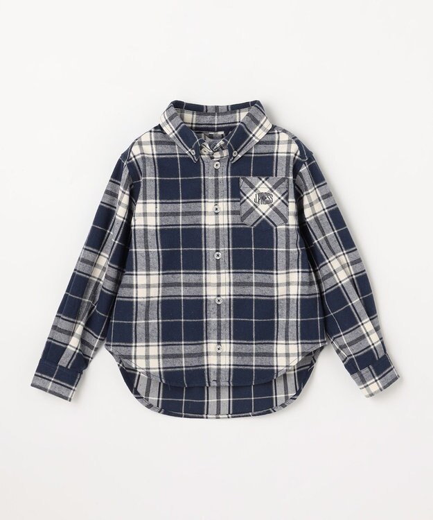 J.PRESS KIDS 【110-130cm】ビッグチェック シャツ ネイビー系4
