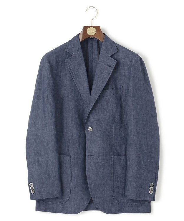 J.PRESS MEN 【WEB・一部店舗限定】リネンキャンブリック ジャケット ネイビー系