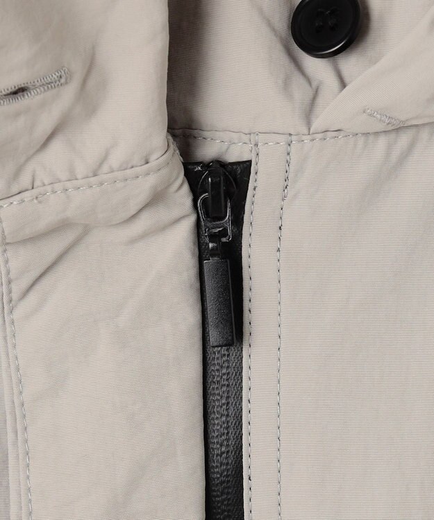 ANY フーデットレインコート ライトグレー