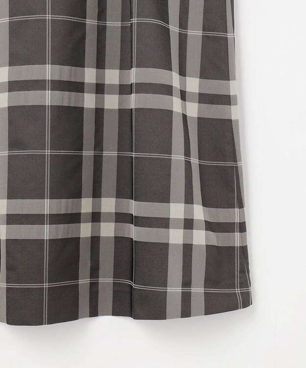 J.PRESS LADIES L ブロックチェックジャガード ワンピース ブラック×ベージュ系