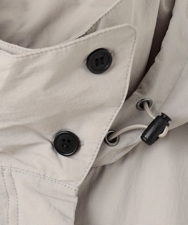 ANY フーデットレインコート ライトグレー