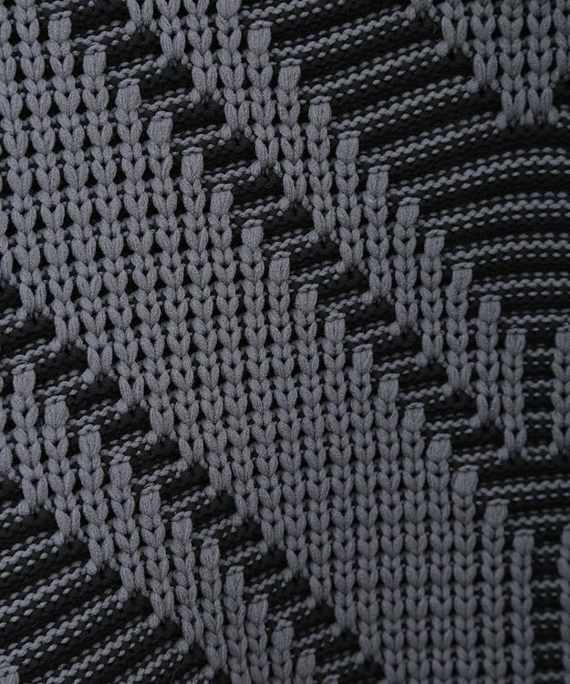 Green Parks ・ＥＬＥＮＣＡＲＥ　ＤＵＥ　ジャカードカーディガン Charcoal Gray