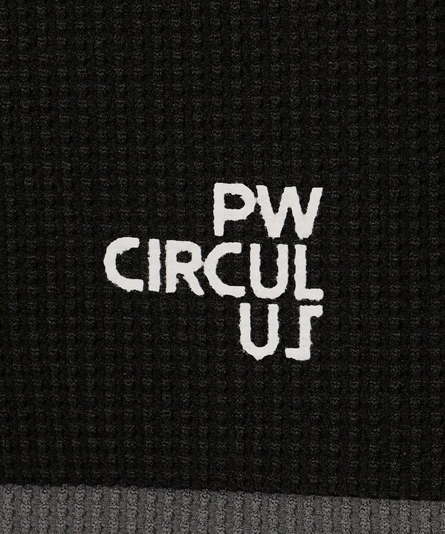 PW CIRCULUS 今が旬トップス！【ドライな肌触り / UV遮蔽率98.9% UVカット / ストレッチ】【MEN】ワッフルハーフジップトップス  ゴルフ グレー系