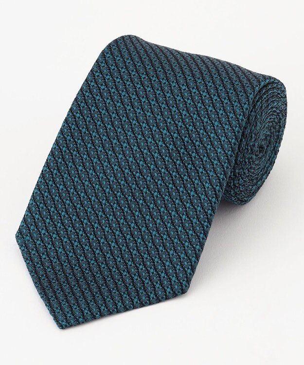 J.PRESS MEN 【JAPANESE SILK FRESCO TIE COLLECTION】無地ネクタイ スモーキーグリーン系