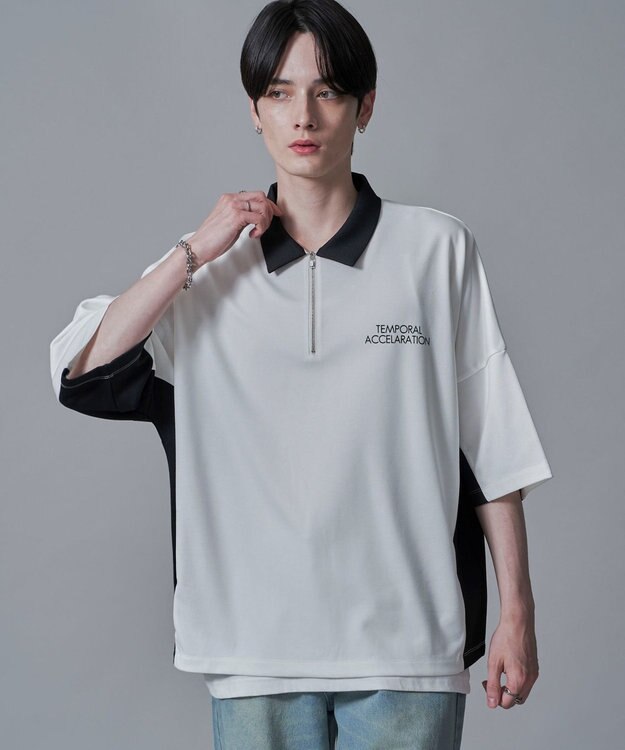 WEGO ドルマンポンチハーフZIPT（SS） ホワイト