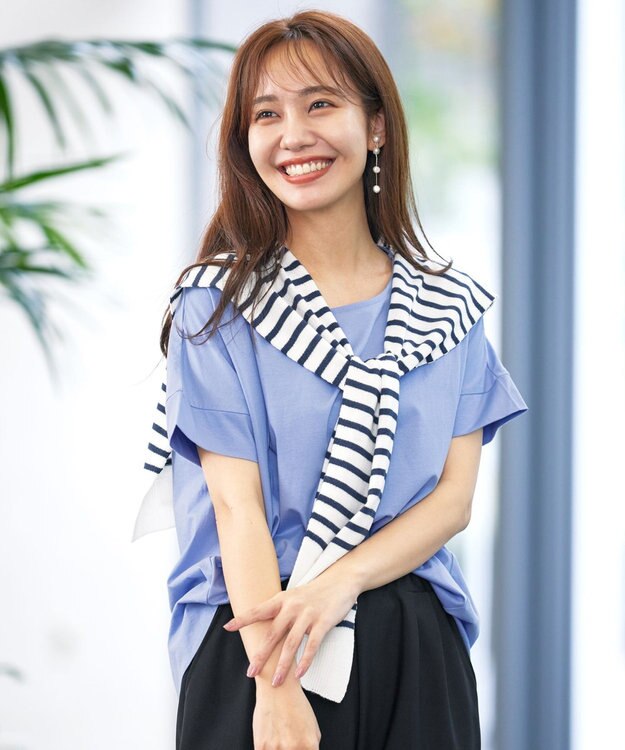 Tiaclasse 【洗える】バイオシルケットカットソープルオーバー サックス