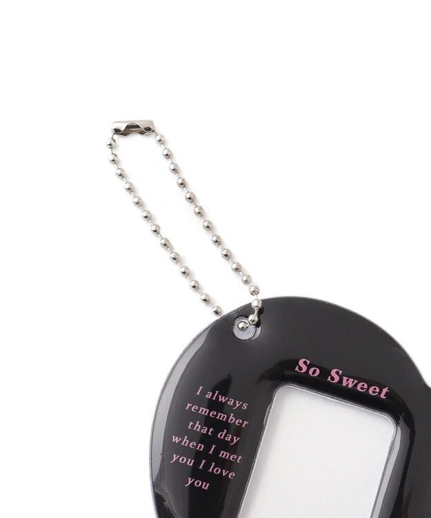 WEGO 【推し活＆痛バ】ハートIDフォトケースキーホルダー ブラック