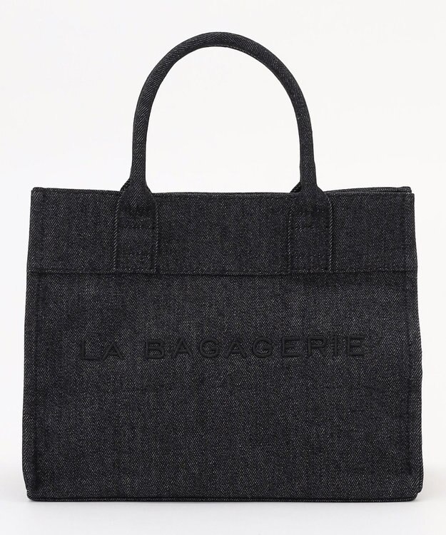 LA BAGAGERIE チャーム付きデニムバッグ Sサイズ ブラック