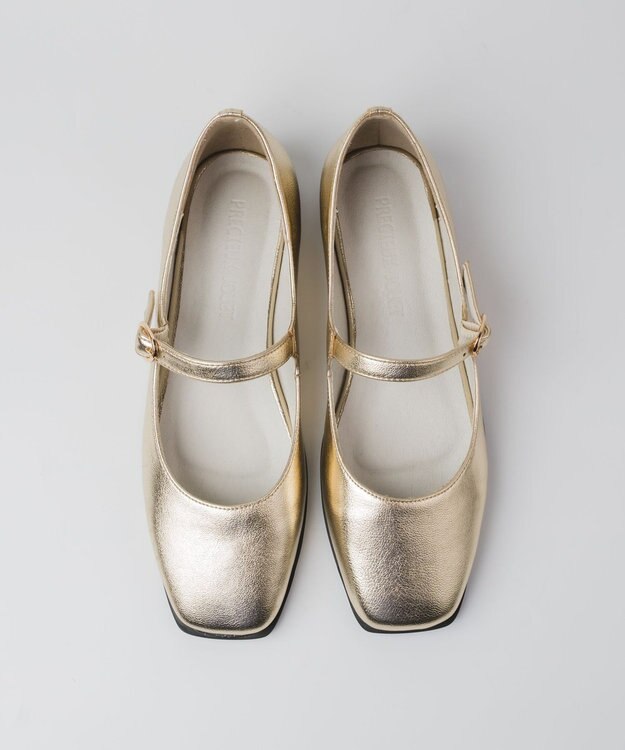 BONTRE 【PRECIEUX JOUET/プレシュウジュエ】セミワイドソールメリージェーン ゴールド