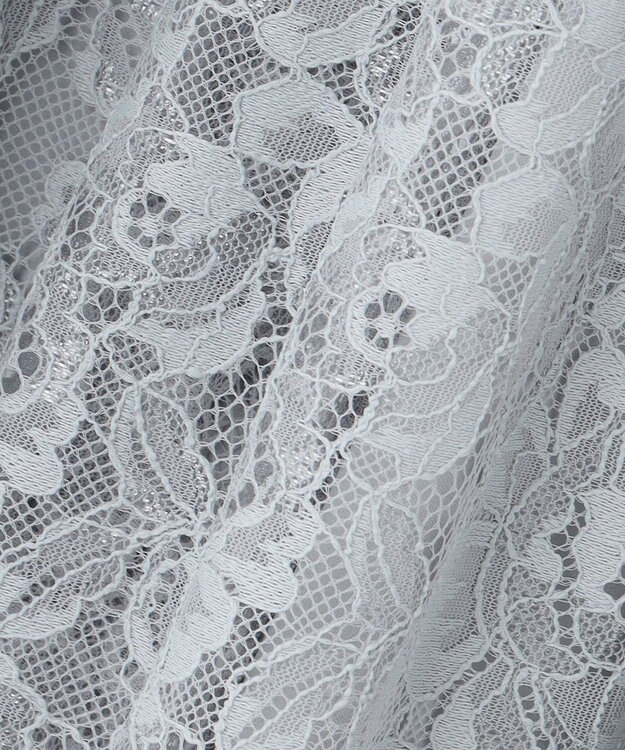 23区 L 【APPLAUDIR】ブライトフラワーレース ドレス グレイッシュブルー系