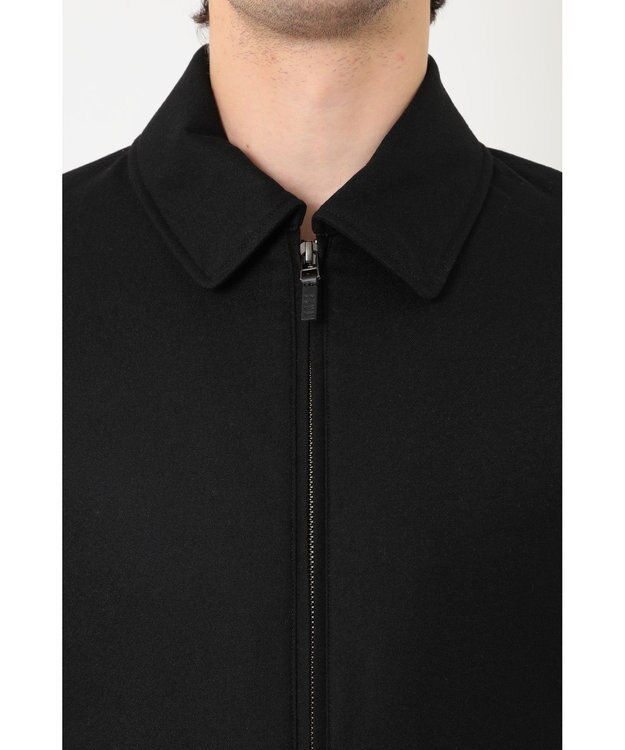 DAKS フラノステンカラーダウンジャケット ブラック