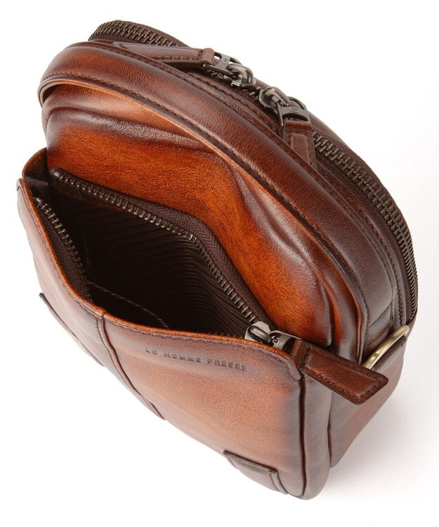 ACE BAGS & LUGGAGE LO HOMME PRESSE アルカイック 本革 日本製 ショルダーバッグ 縦型 71863 ロ・オム・プレッセ ブラウン