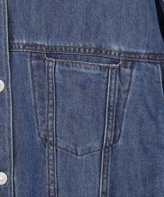 J.PRESS YORK STREET 【WOMEN】ソフトワイドデニム シャツジャケット ダルブルー系