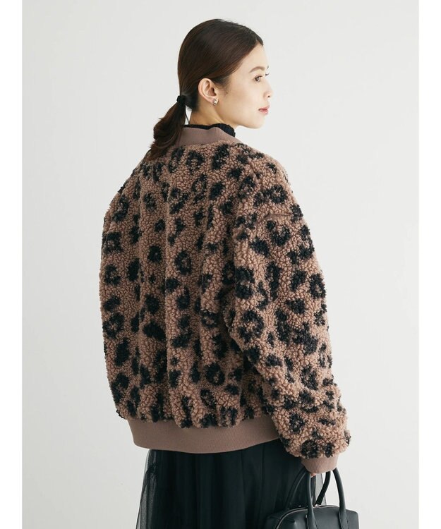 Green Parks ・Ｄｏｕｂｌｅ　Ｆｌａｇｓ　　ボアブルゾン Leopard