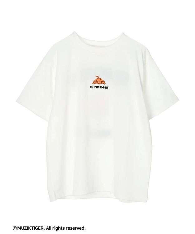 Green Parks ムジークタイガー／バックプリントＴシャツ Off White