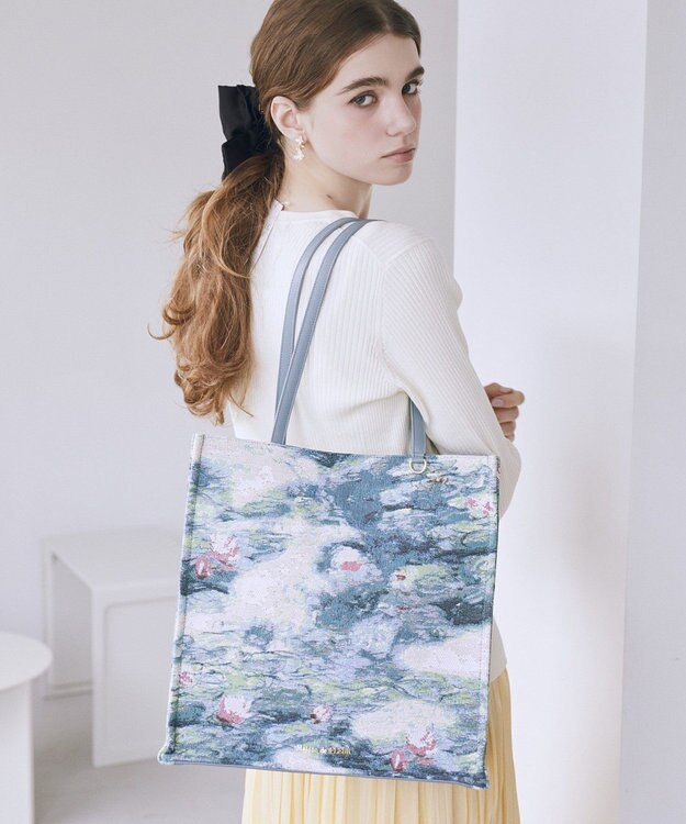 Maison de FLEUR ゴブランスクエアトート Dark Green