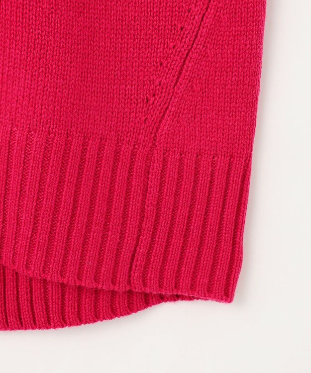 ANY L ラムウールボトルネックプルオーバー ピンク