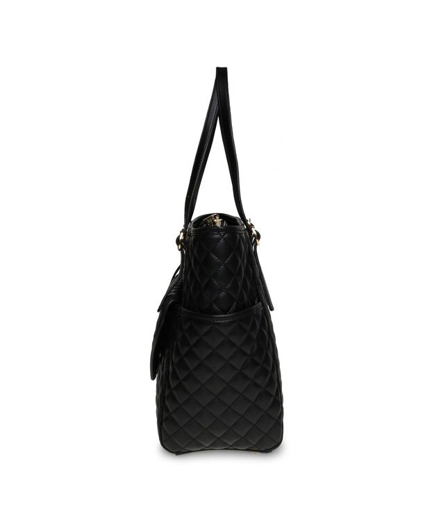 STEVE MADDEN BVIBRATO サイドポケット付きキルティングトートバッグ ブラック
