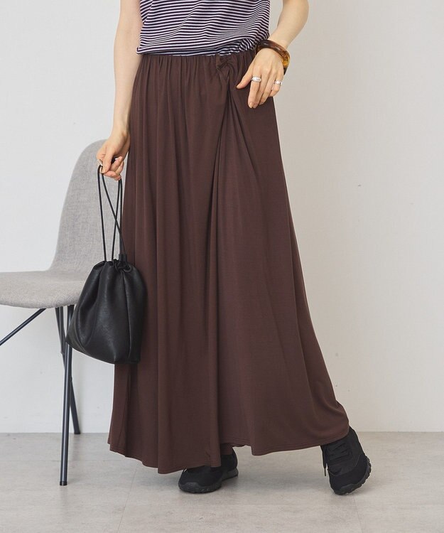 AMERICAN HOLIC 【先行予約】ツイストギャザースカート Brown