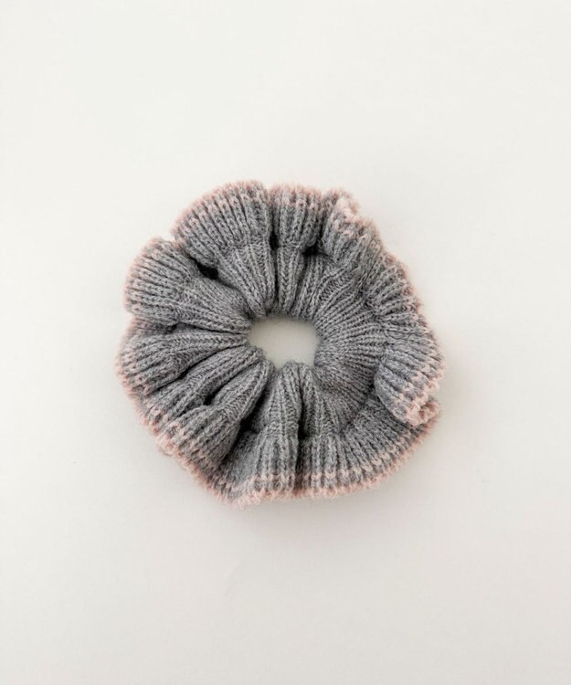 WEGO Lパイピングニットシュシュ ライトグレー