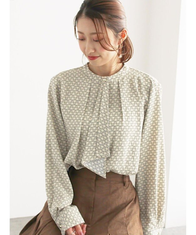 Te chichi パターンアソートボウタイブラウス オフホワイト