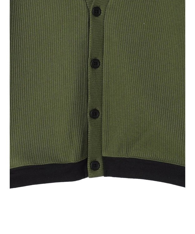 CRAFT STANDARD BOUTIQUE 【リサイクル】ラインカーディガン Khaki