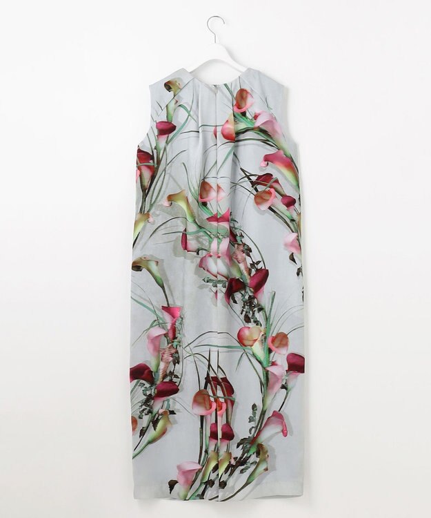 自由区 【カトリエムブーケ】Calla カラーモチーフドレス サンドベージュ