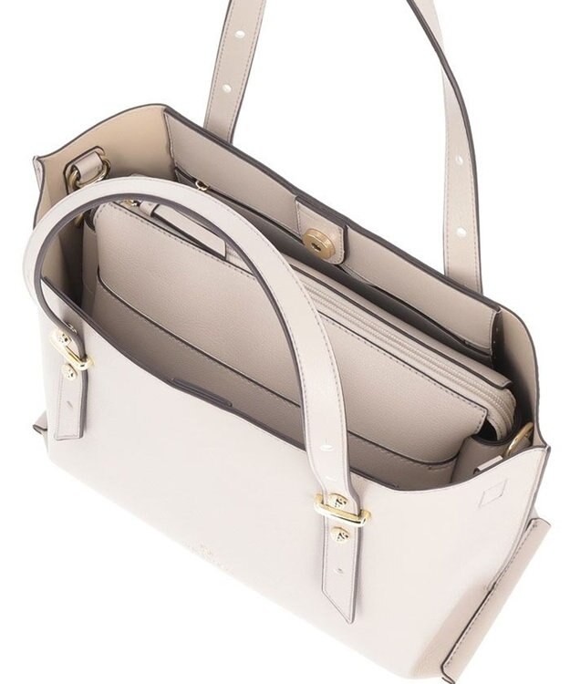 CLATHAS モス 2wayトートバッグ（ポシェット付き） ライトグレー