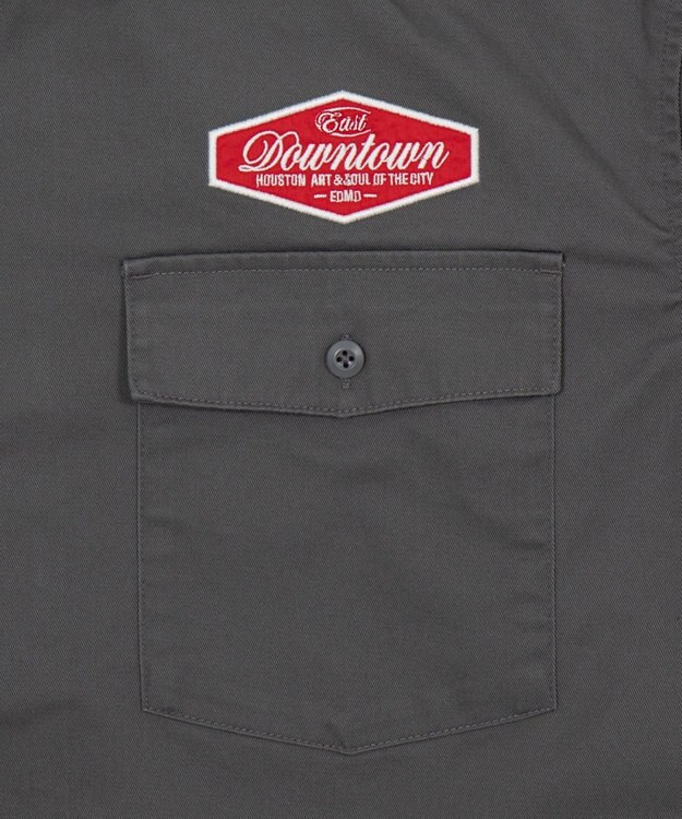 WEGO 【ユニセックス着用ITEM】ワッペンワークシャツ（LS） グレー