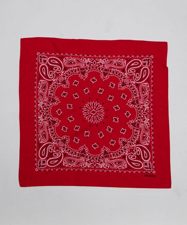 WEGO ペイズリーバンダナ レッド