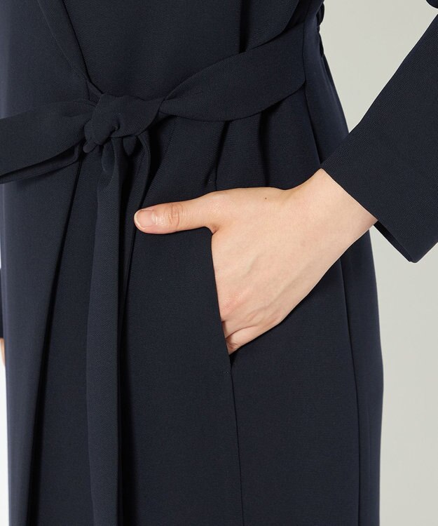 uncrave 【防しわ・洗濯機洗い可】ウォッシャブル ダブルクロス ワンピースコート（uncrave STANDARD） ネイビー