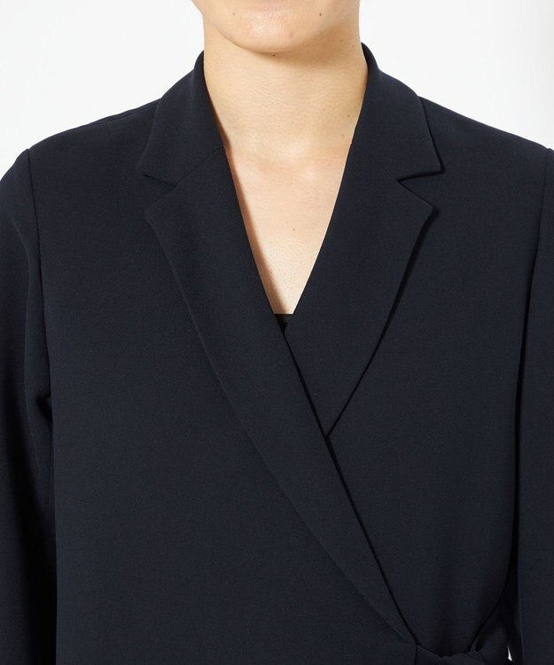 uncrave 【防しわ・洗濯機洗い可】ウォッシャブル ダブルクロス ワンピースコート（uncrave STANDARD） ネイビー