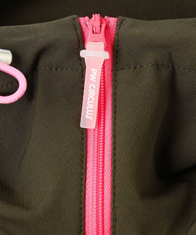 PW CIRCULUS 【 伸縮性あり 】【WOMEN】シャーリングアノラック ブルゾン カーキ系