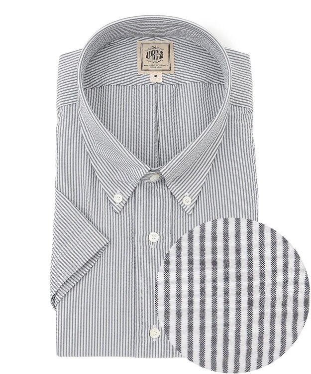 J.PRESS MEN 【KING SIZE / BEAT HEAT SYSTEM】半袖シャツ / B.D. ネイビー系1