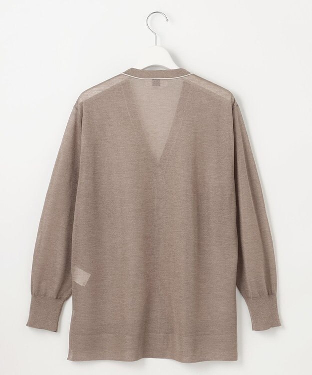 J.PRESS LADIES 【WEB限定カラーあり・洗える】Vis/Peスパーク ニット カーディガン モカ系