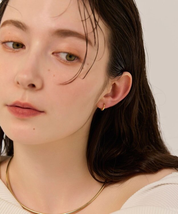 Phoebe 〈金属アレルギー対応〉ニュアンスメタルスナップイヤリング　ゴールド/ニッケルフリー ゴールド