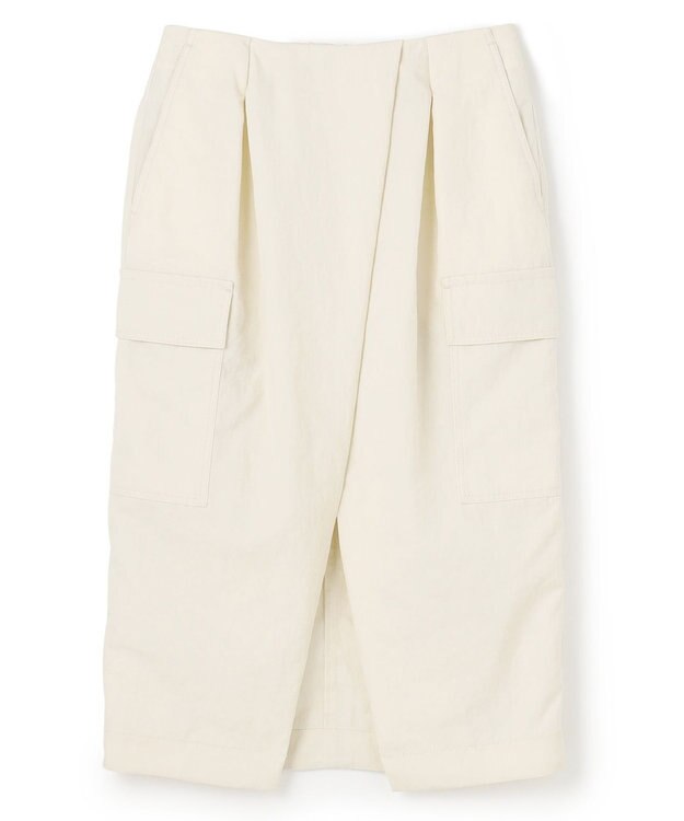 BEIGE， 【洗える】ACANTHUS / カーゴディティールコクーンタックスカート Ecru