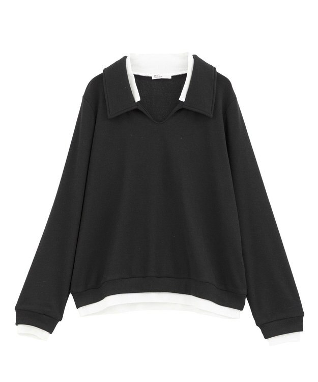 CRAFT STANDARD BOUTIQUE レイヤード風プルオーバー Black