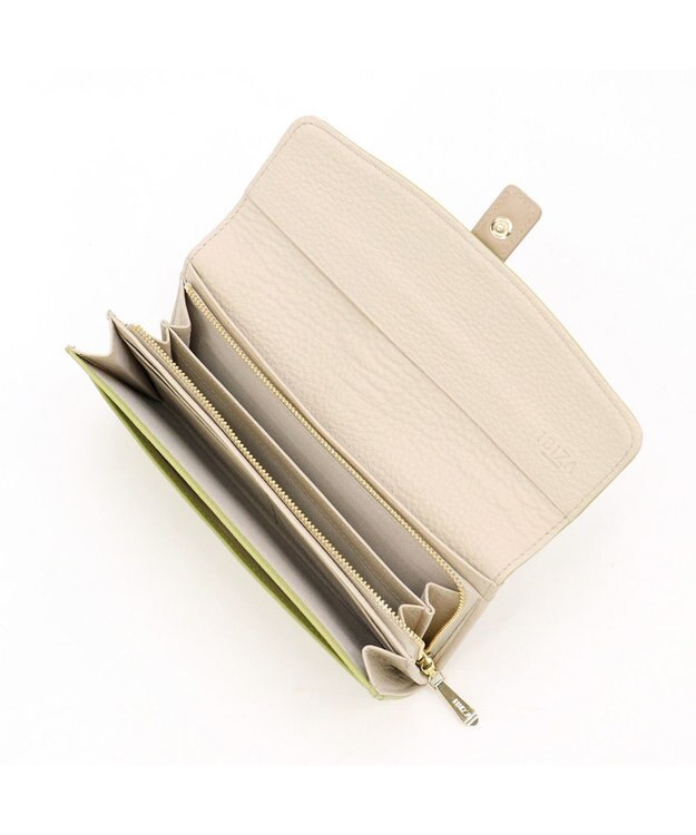 IBIZA フェリース　かぶせ長財布 黄緑