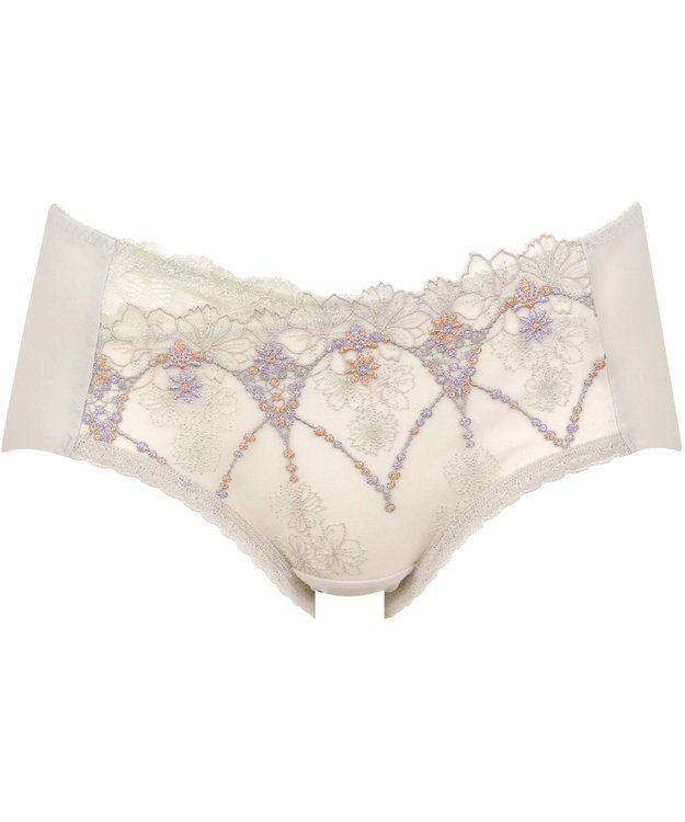 Wing ショーツ 【後ろ姿きれいブラ】 KB2719とペア フリーカッティングでアウターにひびきにくい(裾) やさしいフィット感 はきこみ丈あさめ KF2919 ウイング／ワコール グレー