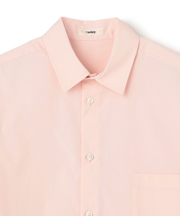 NAVE 【ReNAVE・セットアップ可/洗える/接触冷感/UVケア】コットンポリブロード クロップドシャツ ピンク系