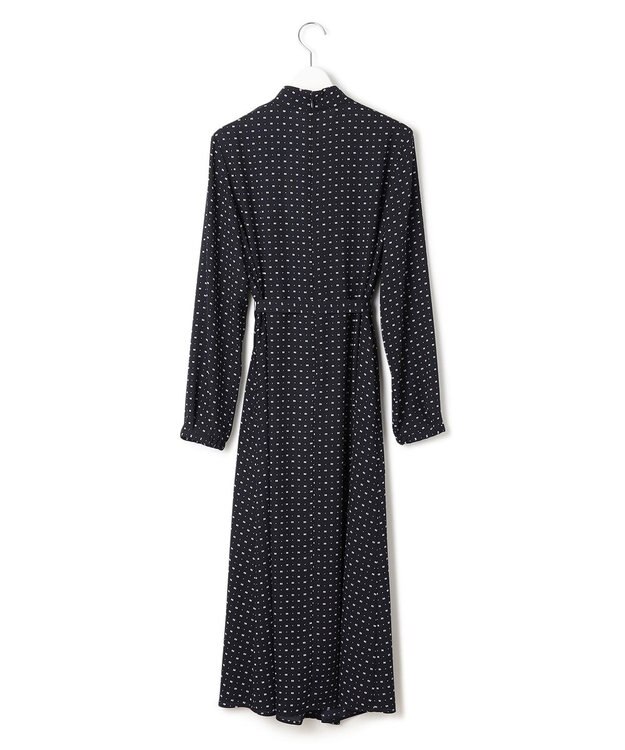 23区 L スクエアドット プリント ワンピース ネイビー系5